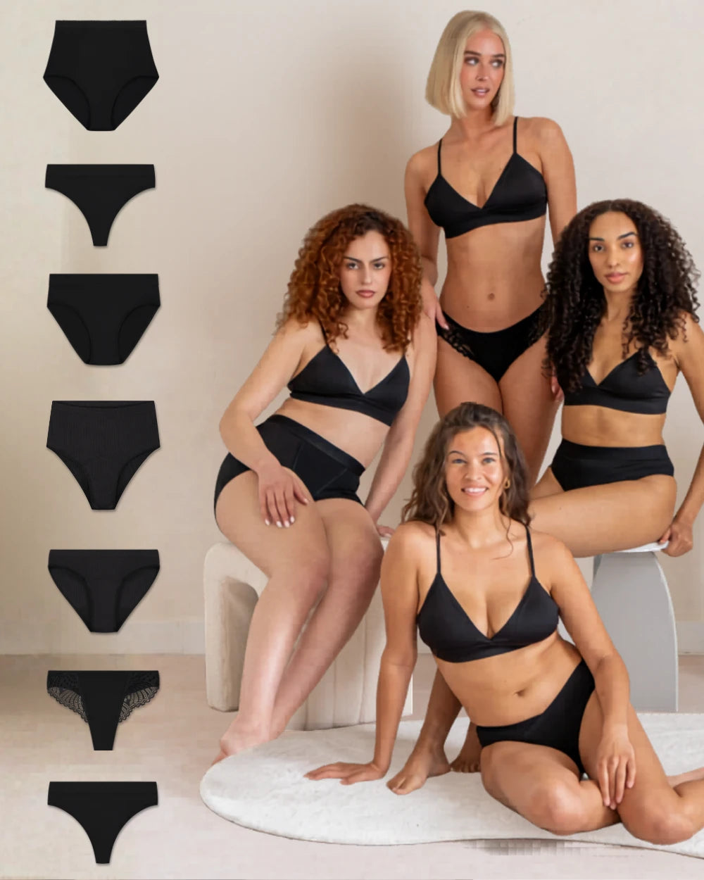 Bundel 7 stuks menstruatie ondergoed (20%)