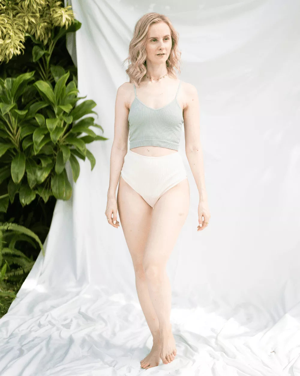 Lenette | High waist | Fleur white