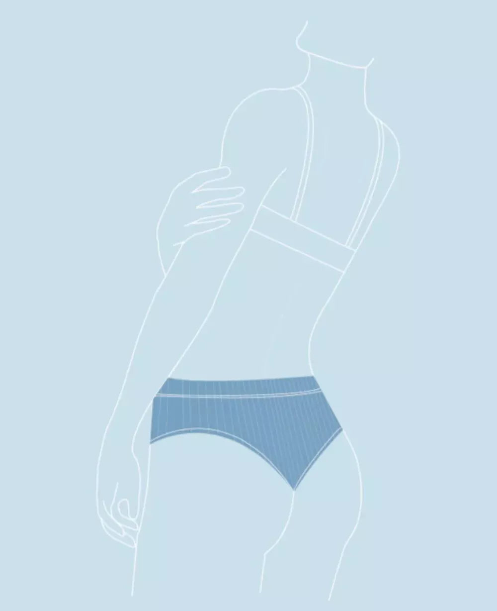 Lenette | High-waist string | Poppy Blue