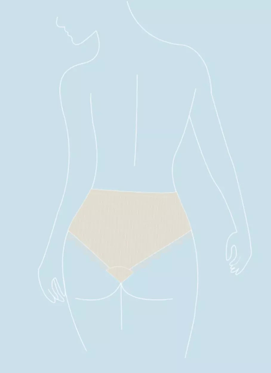 Lenette | High waist | Fleur white