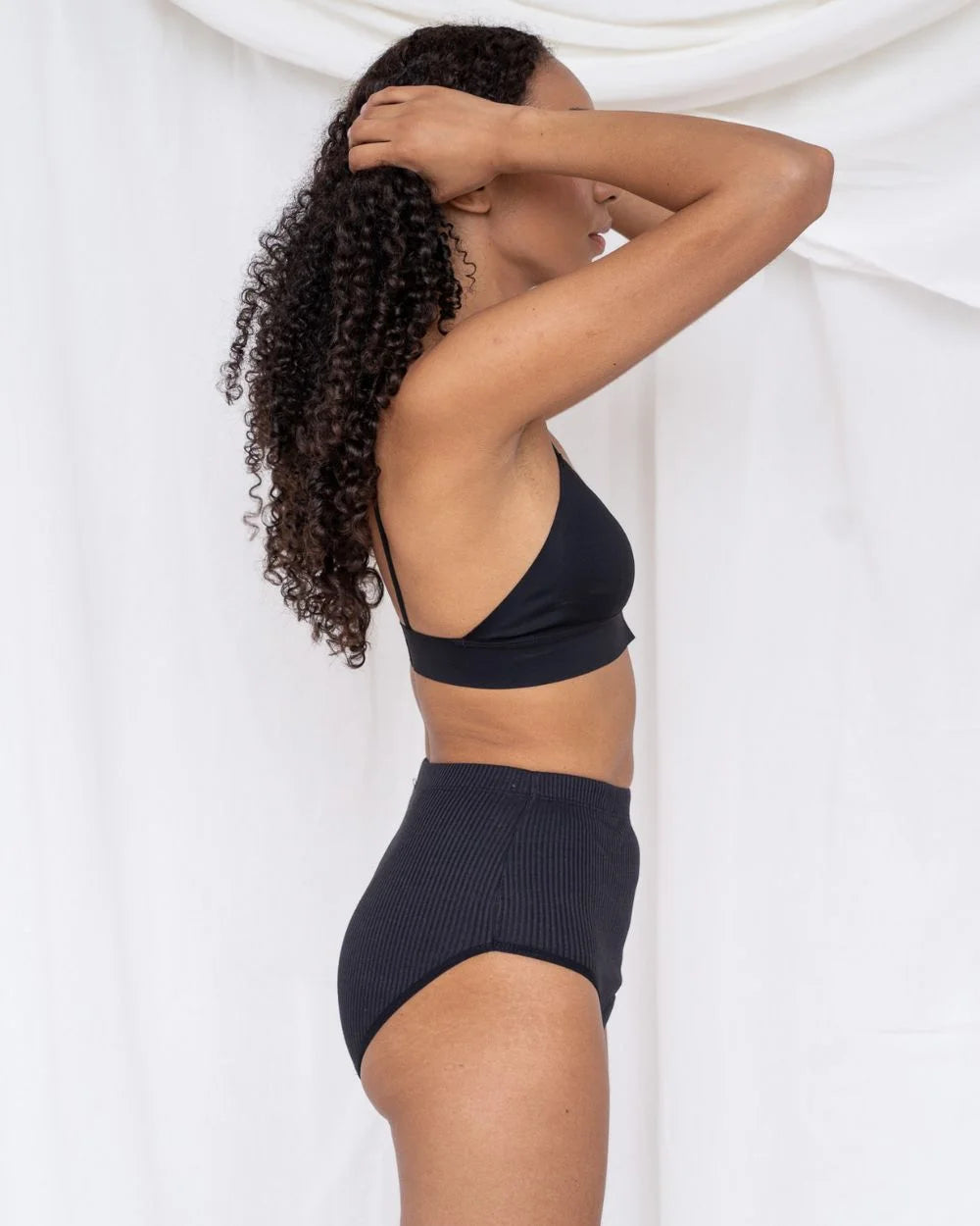 Super high-waist rib | Menstruatie onderbroek