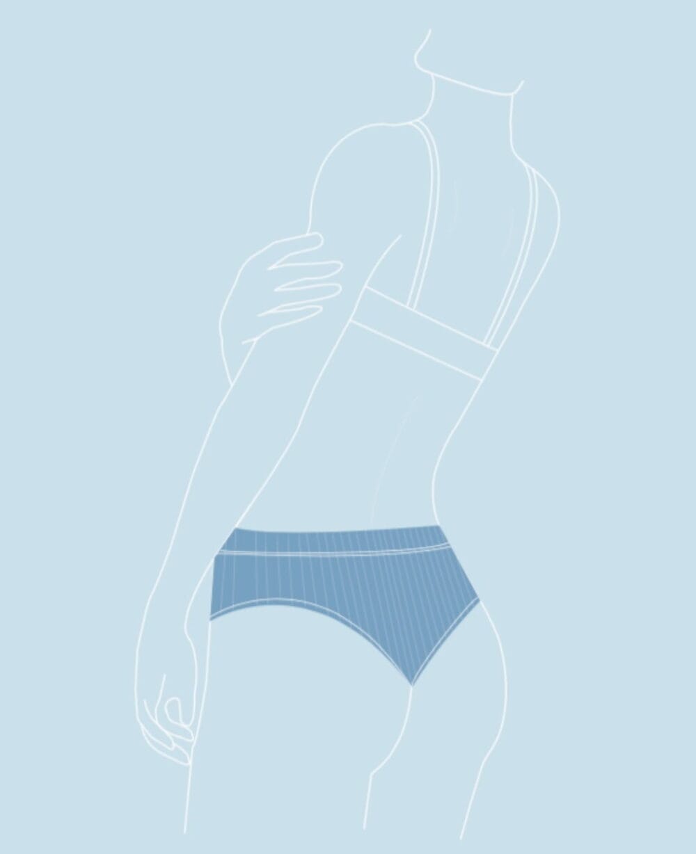 Lenette Poppy Blue high-waist string: Comfortabele dameslingerie.